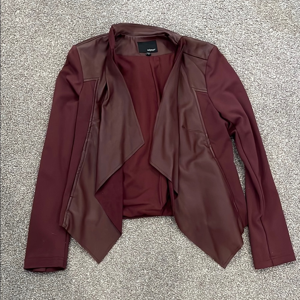 Edyson Deep Burgundy Women's Blazer Size Small